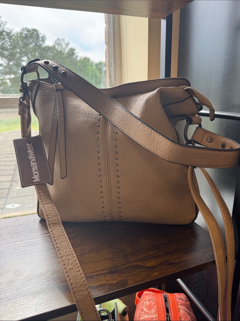 Montana West Taupe Studded Crossbody Bag nwt super soft